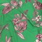 1 Yard Cotton Poplin Print – Kelly Green and Purple Floral Fabric